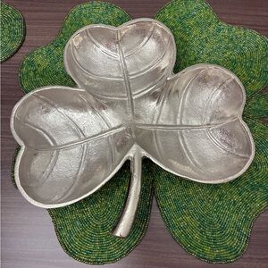 Silver Shamrock Shaped Dish